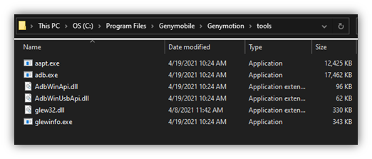 Genymotion tools